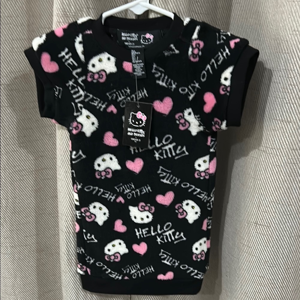 Hello Kitty Black and Pink Short Sleeve Tee for Small Pets